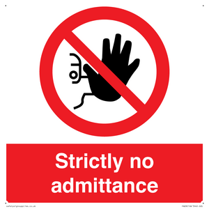 strictly no admittance